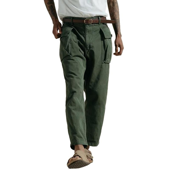 Men's Casual Cotton Straight Loose Cargo Pants 35581011M